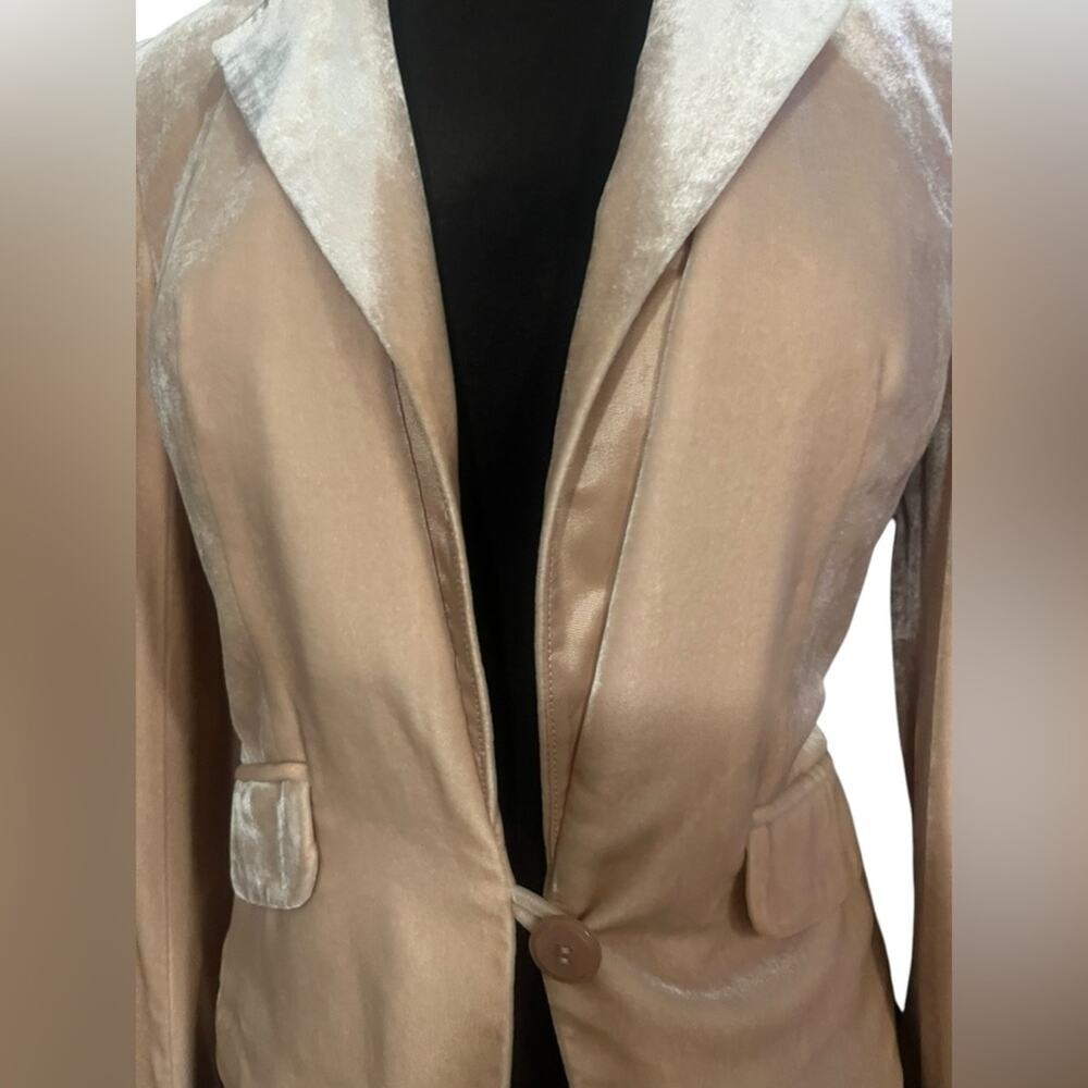 Y2K VS Velvet Feminine Glam Coquette Office Blazer Size 0 Soft Girl Romantic - Picture 3 of 7
